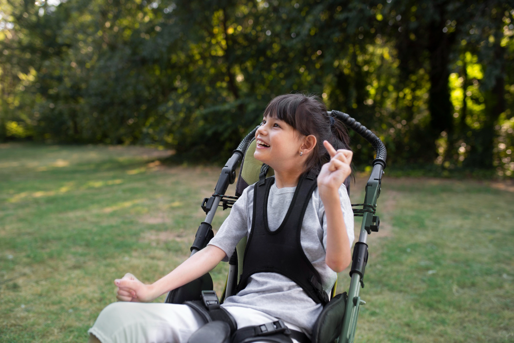 Child in wheelchair