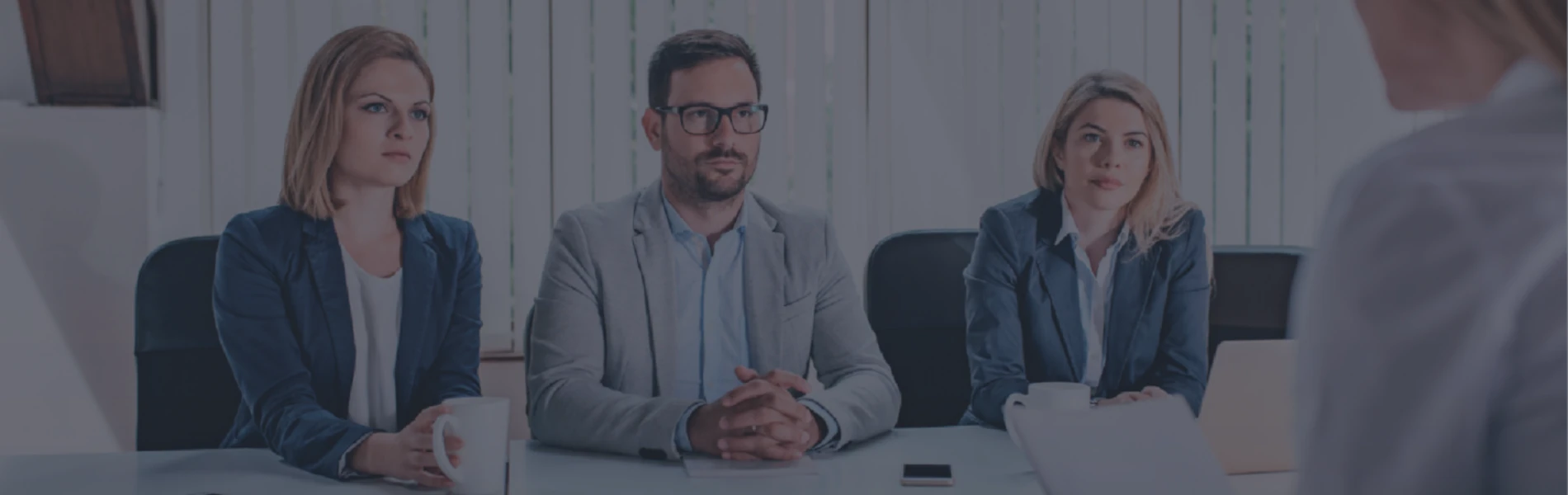People in meeting for interview